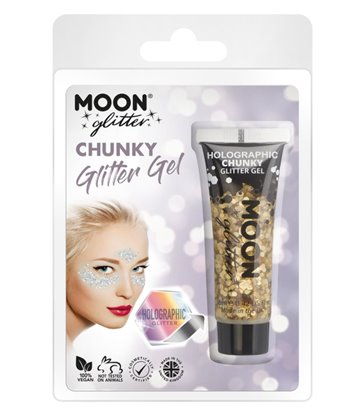 Moon Glitter Holographic Chunky Glitter Gel, Gol