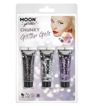 Moon Glitter Holographic Chunky Glitter Gel,