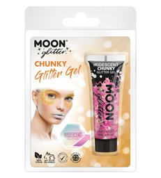 Moon Glitter Iridescent Chunky Glitter Gel, Pink