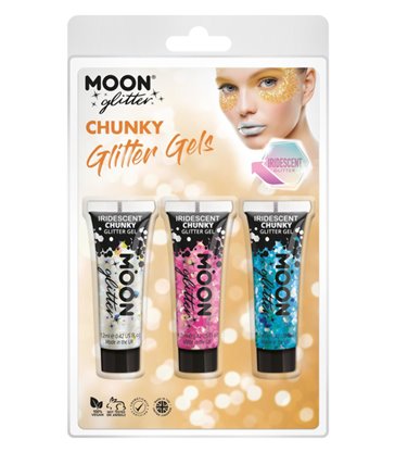 Moon Glitter Iridescent Chunky Glitter Gel,