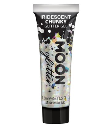 Moon Glitter Iridescent Chunky Glitter Gel, White