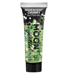 Moon Glitter Iridescent Chunky Glitter Gel, Gree