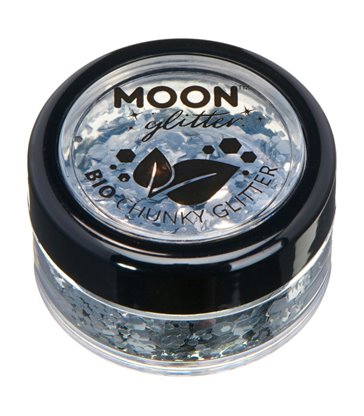 Moon Glitter Bio Chunky Glitter, Silver