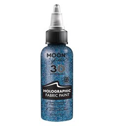 Moon Glitter Holographic Glitter Fabric Paint, Blu