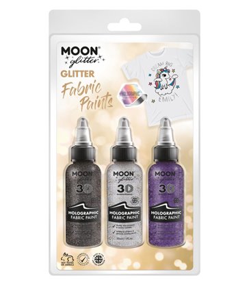 Moon Glitter Holographic Glitter Fabric Paint,