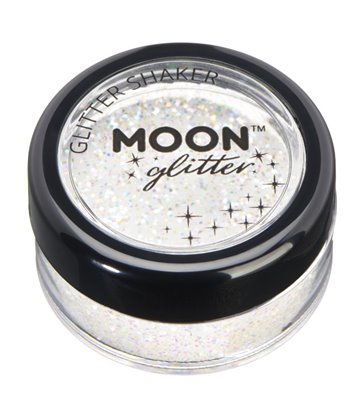 Moon Glitter Iridescent Glitter Shakers, White