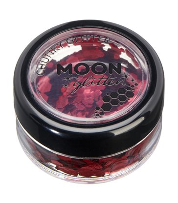 Moon Glitter Classic Chunky Glitter, Red