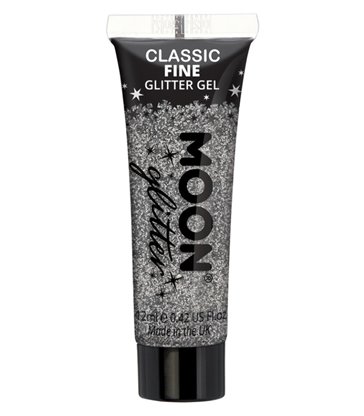 Moon Glitter Classic Fine Glitter Gel, Silver