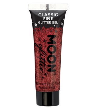 Moon Glitter Classic Fine Glitter Gel, Red