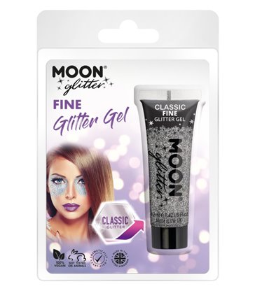 Moon Glitter Classic Fine Gliter Gel, Silver