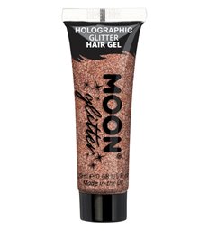 Moon Glitter Holographic Glitter Hair Gel, Rose Go