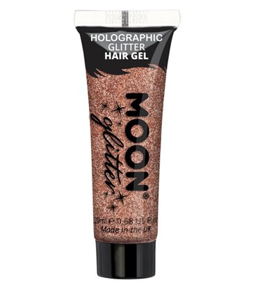 Moon Glitter Holographic Glitter Hair Gel, Rose Go