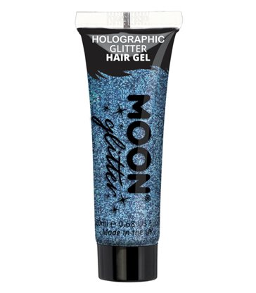 Moon Glitter Holographic Glitter Hair Gel, Blue