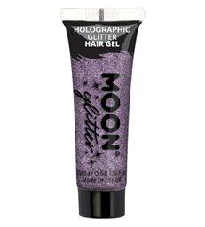 Moon Glitter Holographic Glitter Hair Gel, Purple