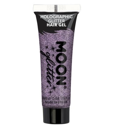 Moon Glitter Holographic Glitter Hair Gel, Purple