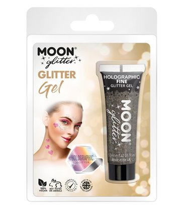 Moon Glitter Hologrpahic Fine Glitter Gel, Black