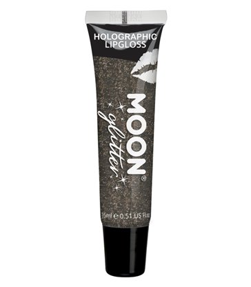 Moon Glitter Holographic Glitter Lipgloss, Black