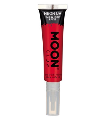 Moon Glow Intense Neon UV Face Paint, Red