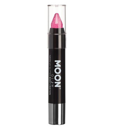 Moon Glow - Neon UV Glitter Body Crayons, Pink