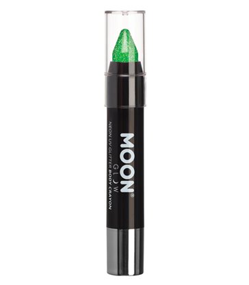 Moon Glow - Neon UV Glitter Body Crayons, Green