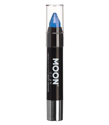 Moon Glow - Neon UV Glitter Body Crayons, Blue