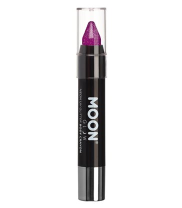 Moon Glow - Neon UV Glitter Body Crayons, Purple