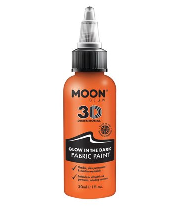 Moon Glow - Glow in the Dark Fabric Paint, Orange