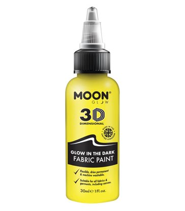 Moon Glow - Glow in the Dark Fabric Paint, Yellow