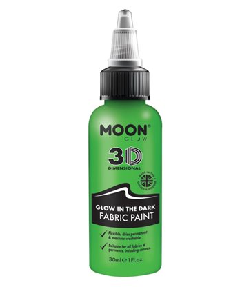 Moon Glow - Glow in the Dark Fabric Paint, Green