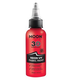 Moon Glow - Neon UV Intense Fabric Paint, Red