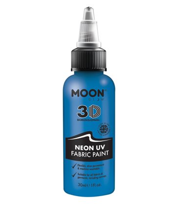 Moon Glow - Neon UV Intense Fabric Paint, Blue