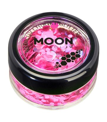 Moon Glow - Neon UV Chunky Glitter, Pink