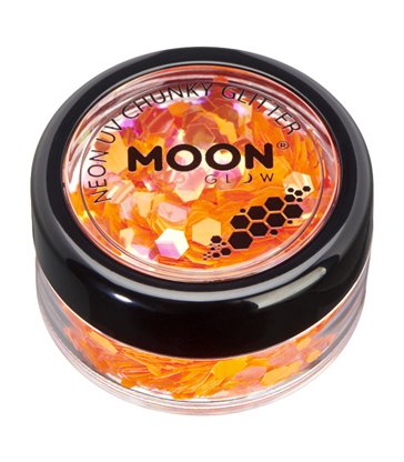 Moon Glow - Neon UV Chunky Glitter, Orange