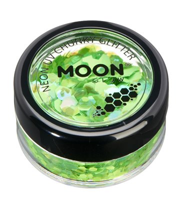 Moon Glow - Neon UV Chunky Glitter, Green