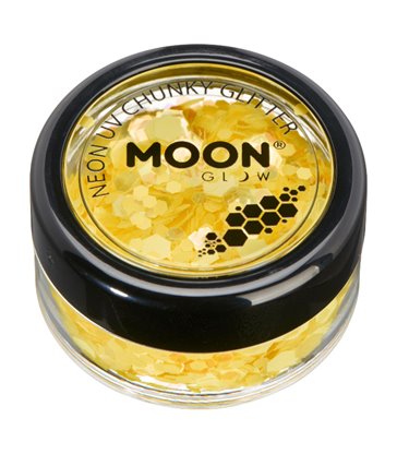 Moon Glow - Neon UV Chunky Glitter, Golden