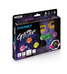 Moon Glow - Neon UV Chunky Glitter, Assorted