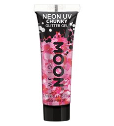 Moon Glow - Neon UV Chunky Glitter Gel, Pink