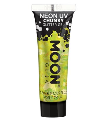 Moon Glow - Neon UV Chunky Glitter Gel, Yellow