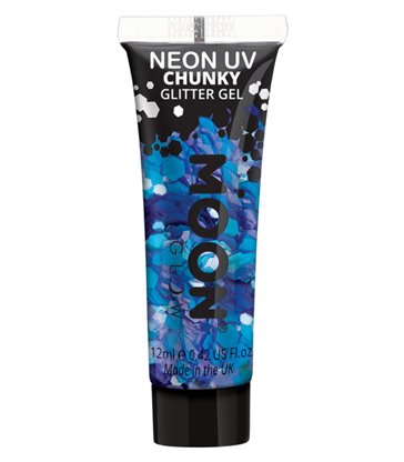 Moon Glow - Neon UV Chunky Glitter Gel, Blue