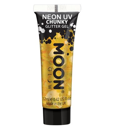 Moon Glow - Neon UV Chunky Glitter Gel, Golden