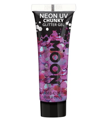 Moon Glow - Neon UV Chunky Glitter Gel, Purple