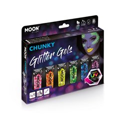 Moon Glow - Neon UV Chunky Glitter Gel, Assorted