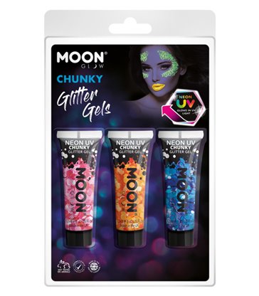 Moon Glow - Neon UV Chunky Glitter Gel,