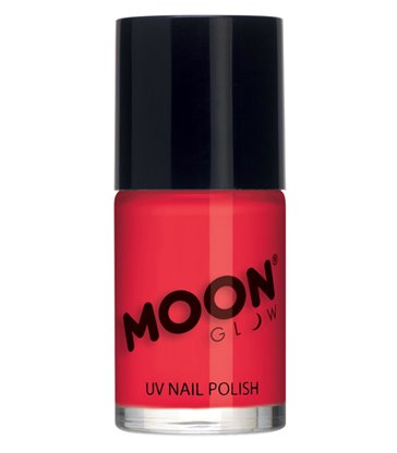 Moon Glow Intense Neon UV Nail Polish, Neon Red