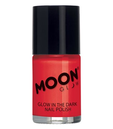 Moon Glow - Glow in the Dark Nail Polish, Red