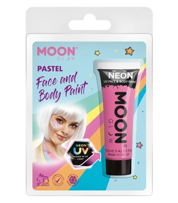 Moon Glow Pastel Neon UV Face Paint, Pastel Pink