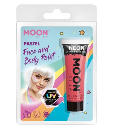 Moon Glow Pastel Neon UV Face Paint, Pastel Coral