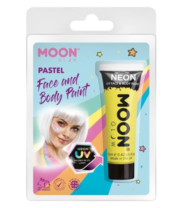 Moon Glow Pastel Neon UV Face Paint, Yellow