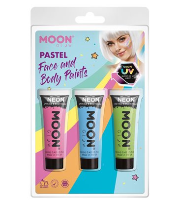 Moon Glow Pastel Neon UV Face Paint,