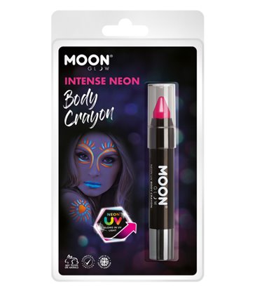 Moon Glow Intense Neon UV Body Crayons, Hot Pink